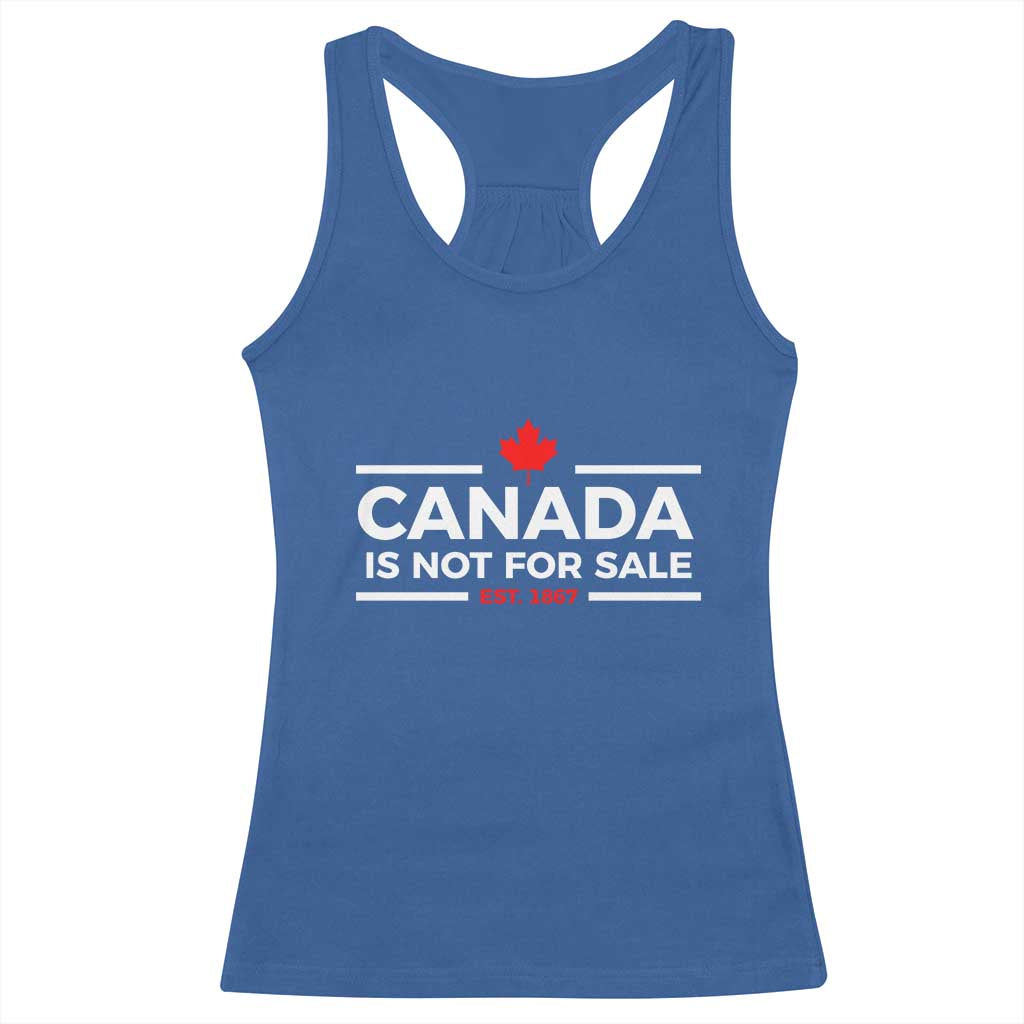 Canada Is Not For Sale Est. 1867 Racerback Tank Top - Wonder Print Shop