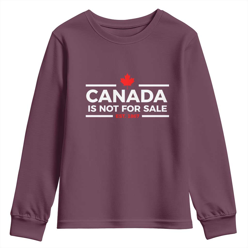 Canada Is Not For Sale Est. 1867 Youth Sweatshirt - Wonder Print Shop