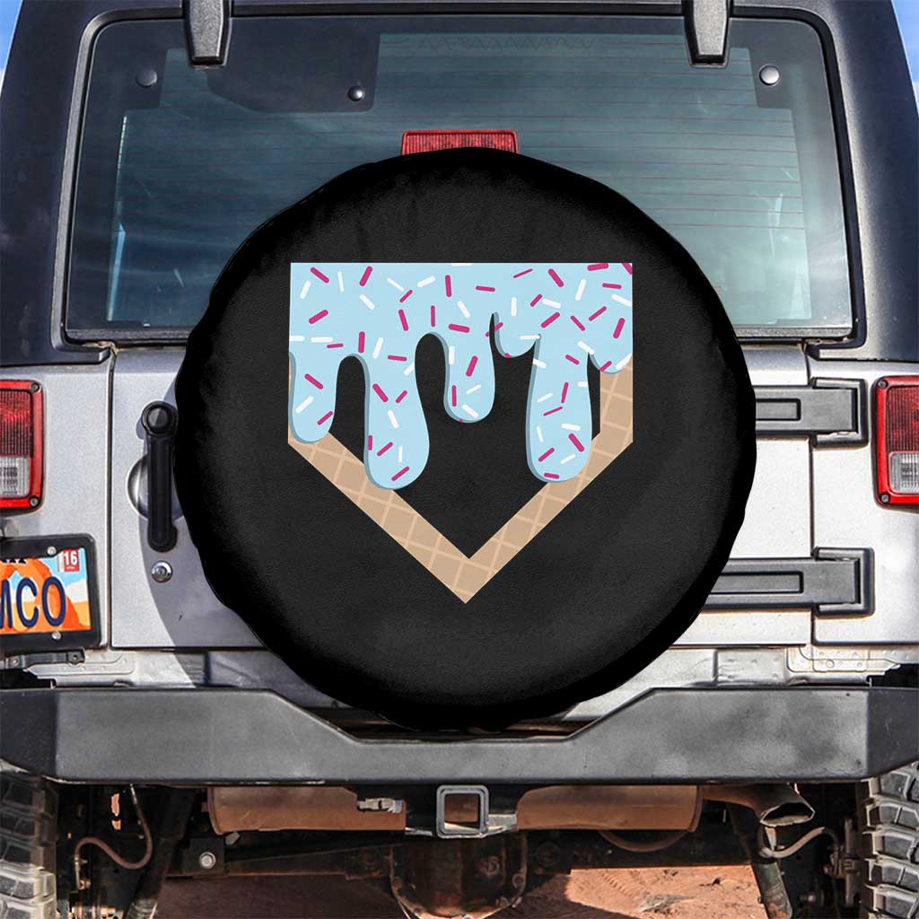 Baseball Ice Cream Dripping Spare Tire Cover Home Plate Drip