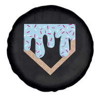 Baseball Ice Cream Dripping Spare Tire Cover Home Plate Drip