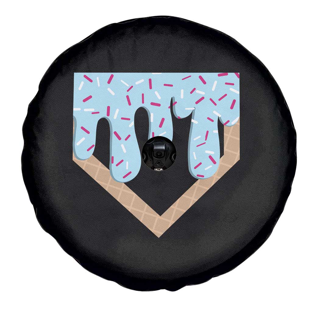Baseball Ice Cream Dripping Spare Tire Cover Home Plate Drip