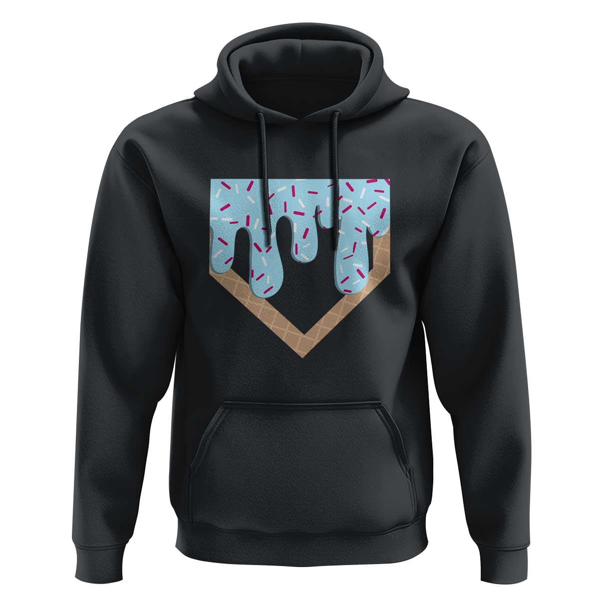 Baseball Ice Cream Dripping Hoodie Home Plate Drip