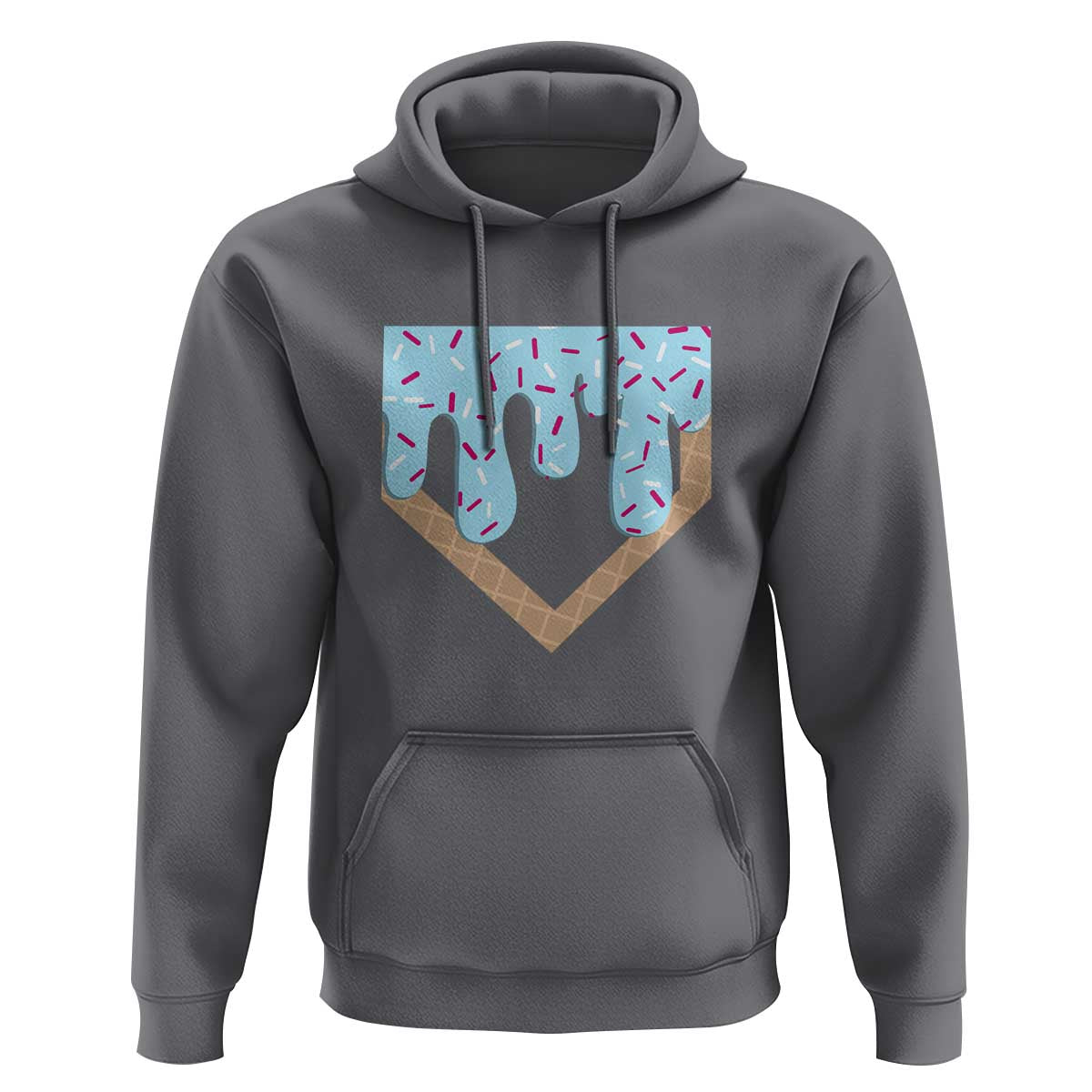 Baseball Ice Cream Dripping Hoodie Home Plate Drip