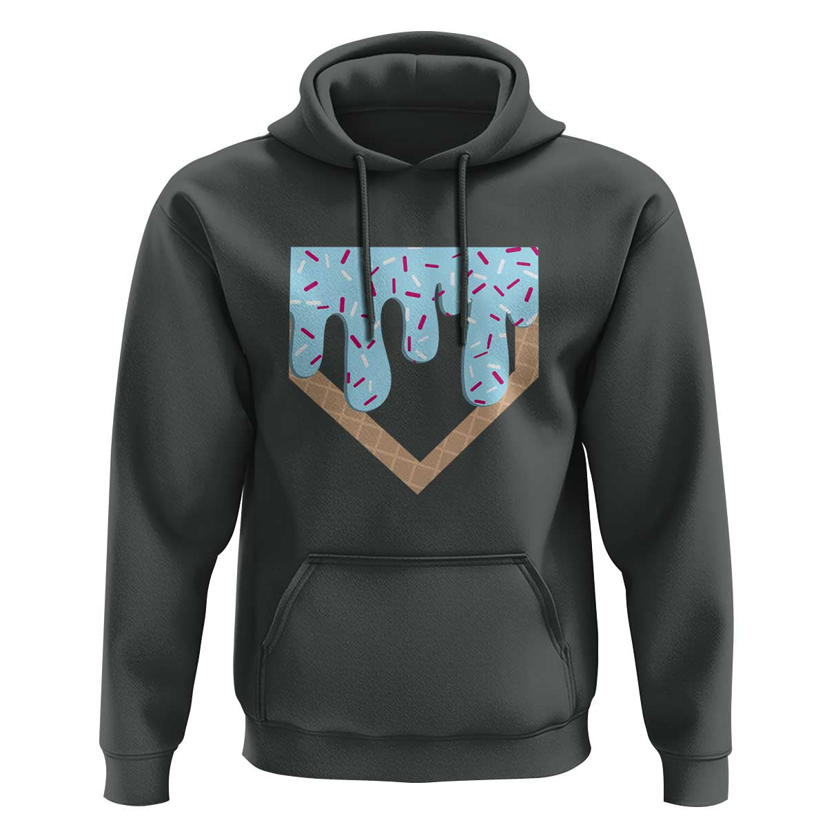 Baseball Ice Cream Dripping Hoodie Home Plate Drip