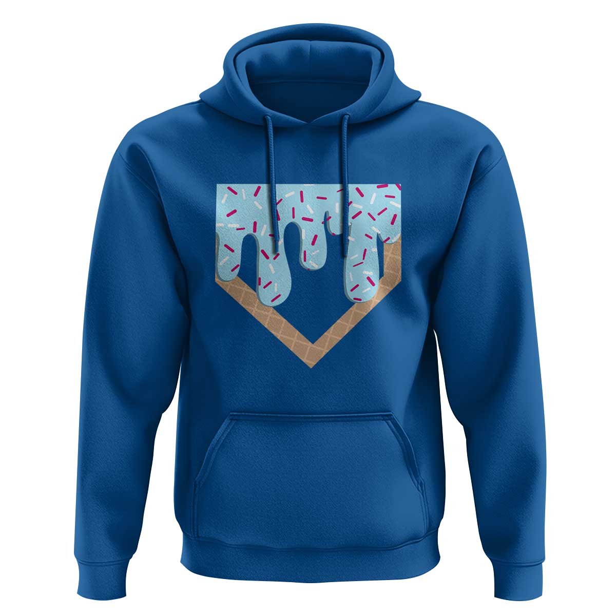 Baseball Ice Cream Dripping Hoodie Home Plate Drip