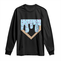Baseball Ice Cream Dripping Long Sleeve Shirt Home Plate Drip