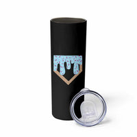 Baseball Ice Cream Dripping Skinny Tumbler Home Plate Drip