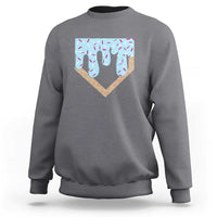 Baseball Ice Cream Dripping Sweatshirt Home Plate Drip