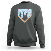 Baseball Ice Cream Dripping Sweatshirt Home Plate Drip