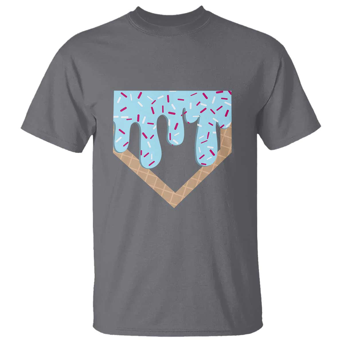 Baseball Ice Cream Dripping T Shirt Home Plate Drip