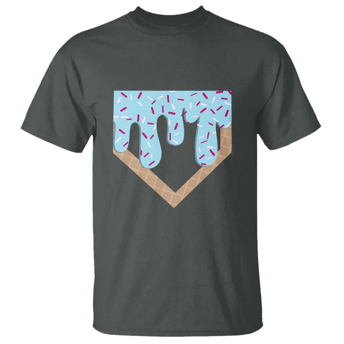 Baseball Ice Cream Dripping T Shirt Home Plate Drip