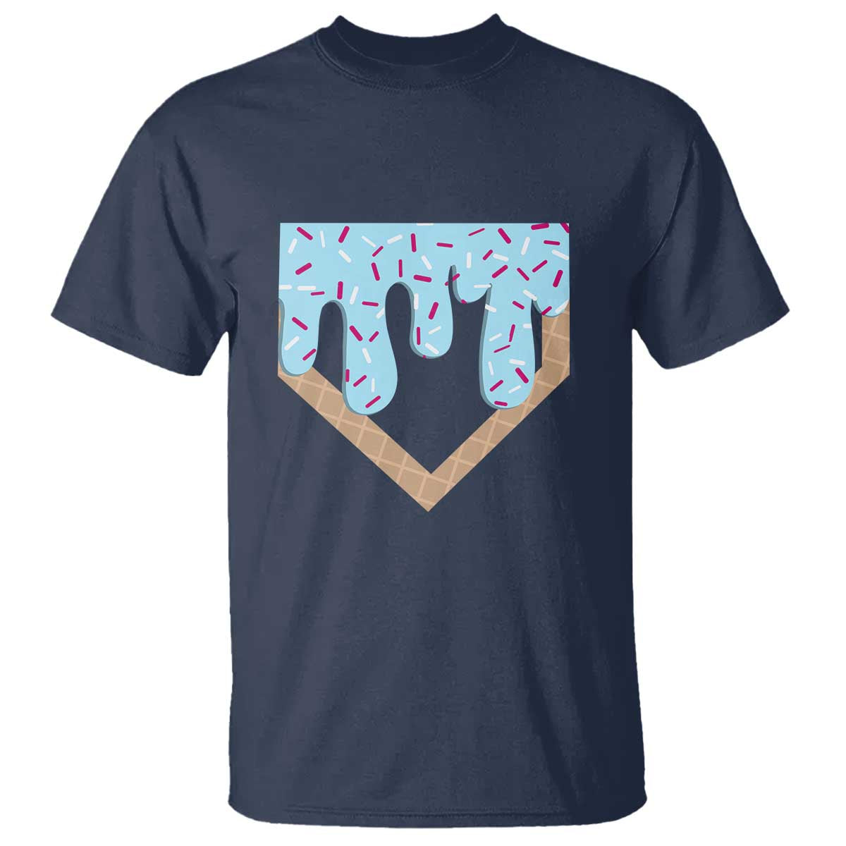 Baseball Ice Cream Dripping T Shirt Home Plate Drip