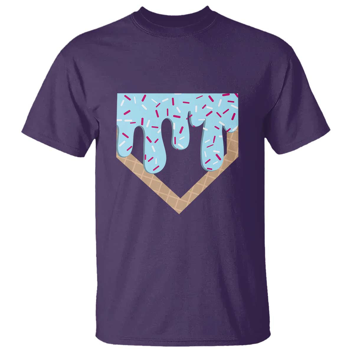 Baseball Ice Cream Dripping T Shirt Home Plate Drip