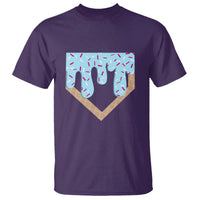 Baseball Ice Cream Dripping T Shirt Home Plate Drip