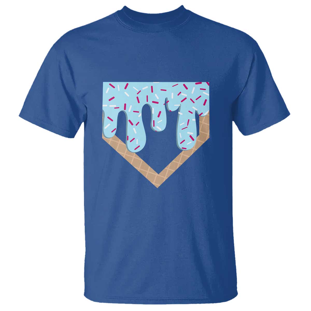 Baseball Ice Cream Dripping T Shirt Home Plate Drip