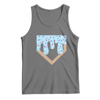 Baseball Ice Cream Dripping Tank Top Home Plate Drip