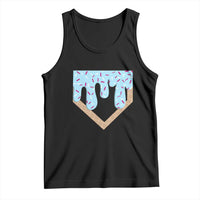 Baseball Ice Cream Dripping Tank Top Home Plate Drip