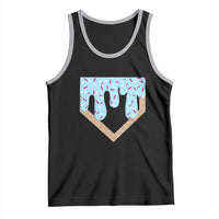 Baseball Ice Cream Dripping Tank Top Home Plate Drip