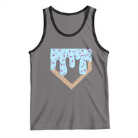 Baseball Ice Cream Dripping Tank Top Home Plate Drip