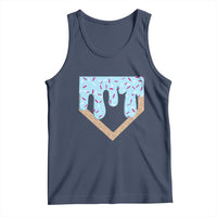 Baseball Ice Cream Dripping Tank Top Home Plate Drip