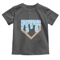 Baseball Ice Cream Dripping Toddler T Shirt Home Plate Drip