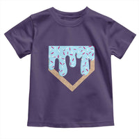 Baseball Ice Cream Dripping Toddler T Shirt Home Plate Drip