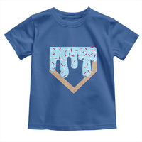 Baseball Ice Cream Dripping Toddler T Shirt Home Plate Drip