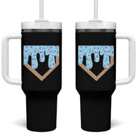 Baseball Ice Cream Dripping Tumbler With Handle Home Plate Drip