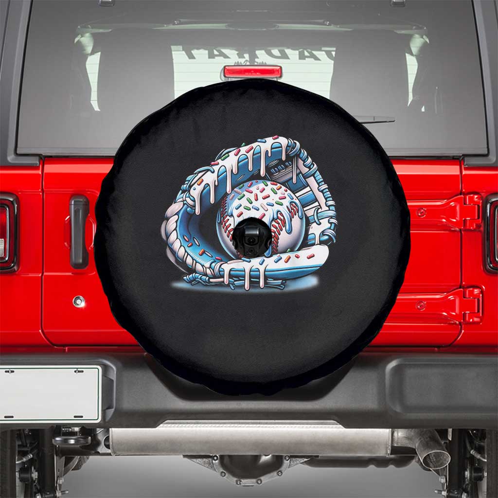 Baseball Drip Sprinkles Ice Cream Spare Tire Cover Ball and Glove Dripping
