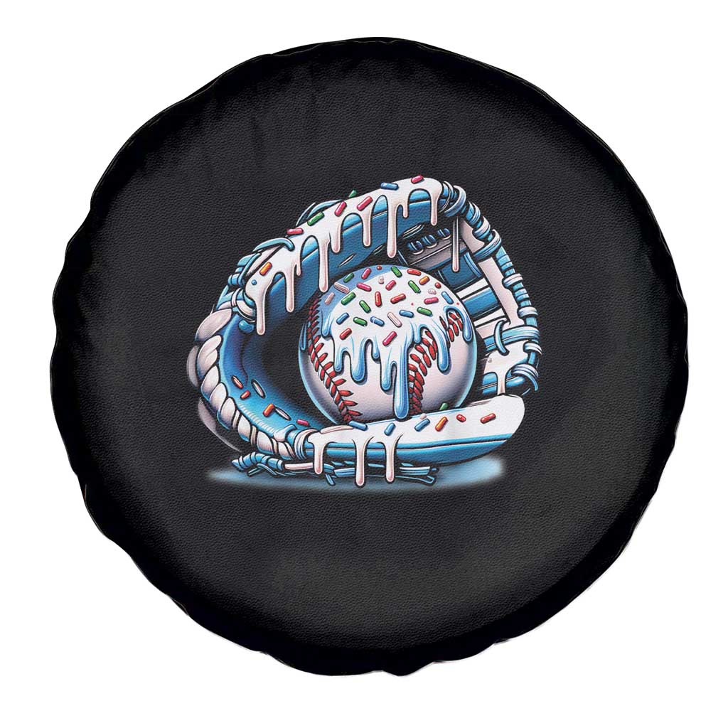 Baseball Drip Sprinkles Ice Cream Spare Tire Cover Ball and Glove Dripping