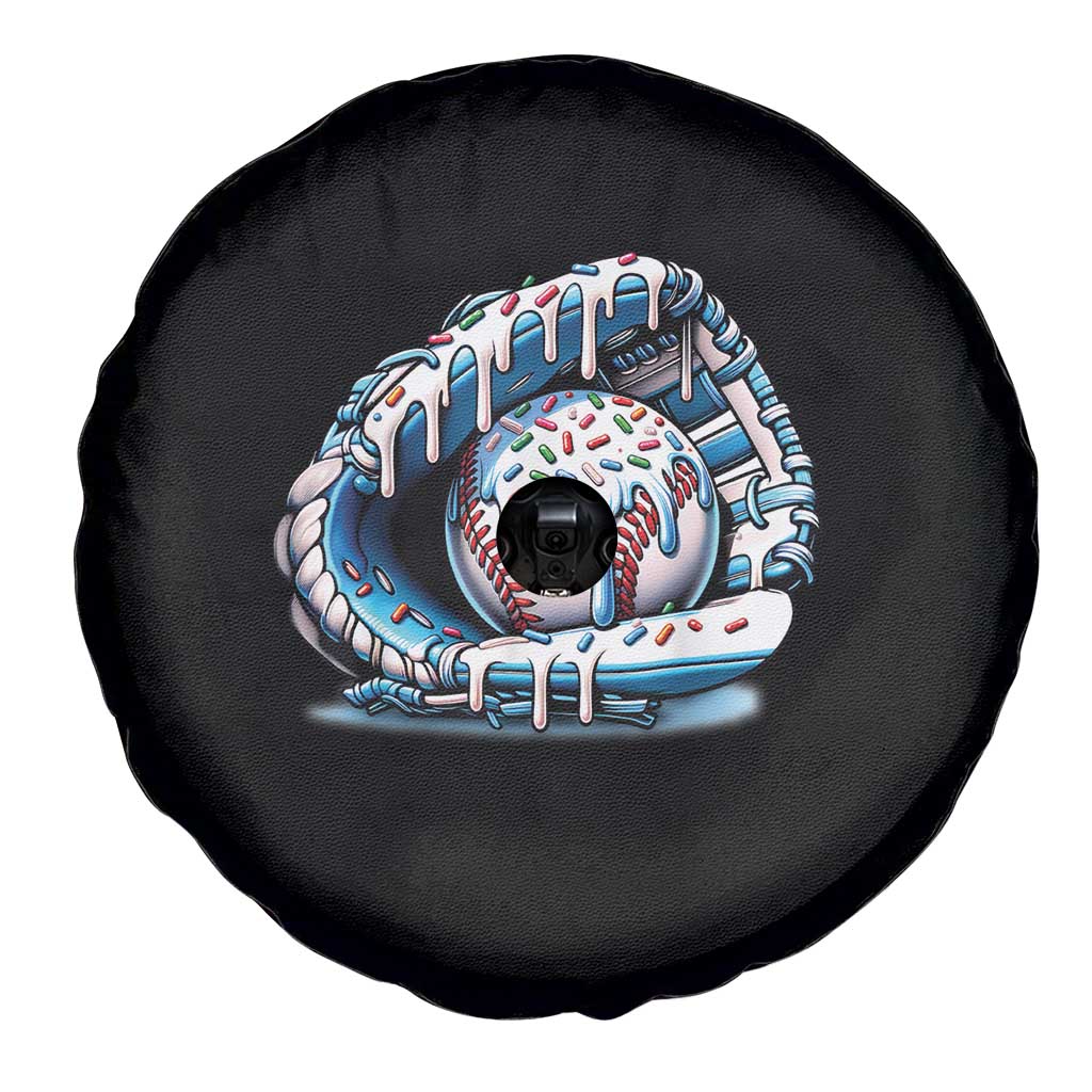 Baseball Drip Sprinkles Ice Cream Spare Tire Cover Ball and Glove Dripping