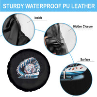 Baseball Drip Sprinkles Ice Cream Spare Tire Cover Ball and Glove Dripping