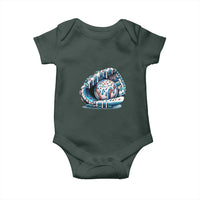 Baseball Drip Sprinkles Ice Cream Baby Onesie Ball and Glove Dripping