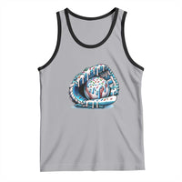 Baseball Drip Sprinkles Ice Cream Tank Top Ball and Glove Dripping