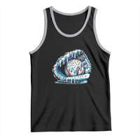 Baseball Drip Sprinkles Ice Cream Tank Top Ball and Glove Dripping