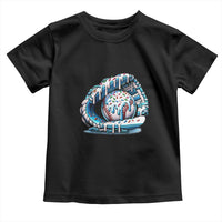 Baseball Drip Sprinkles Ice Cream Toddler T Shirt Ball and Glove Dripping