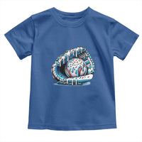 Baseball Drip Sprinkles Ice Cream Toddler T Shirt Ball and Glove Dripping