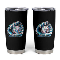 Baseball Drip Sprinkles Ice Cream Tumbler Cup Ball and Glove Dripping
