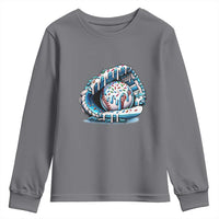 Baseball Drip Sprinkles Ice Cream Youth Sweatshirt Ball and Glove Dripping