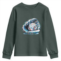 Baseball Drip Sprinkles Ice Cream Youth Sweatshirt Ball and Glove Dripping