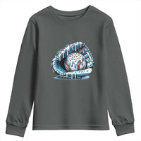 Baseball Drip Sprinkles Ice Cream Youth Sweatshirt Ball and Glove Dripping