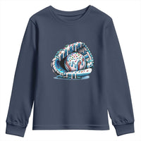 Baseball Drip Sprinkles Ice Cream Youth Sweatshirt Ball and Glove Dripping