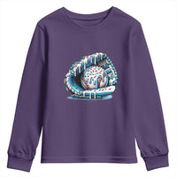 Baseball Drip Sprinkles Ice Cream Youth Sweatshirt Ball and Glove Dripping
