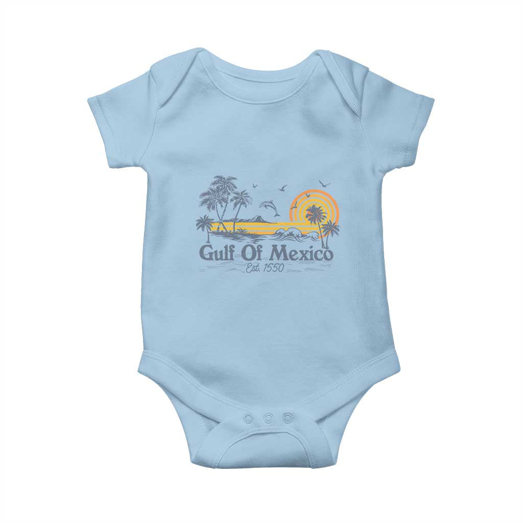 Vintage Gulf of Mexico Est 1550 Baby Onesie Golfo De Mexico