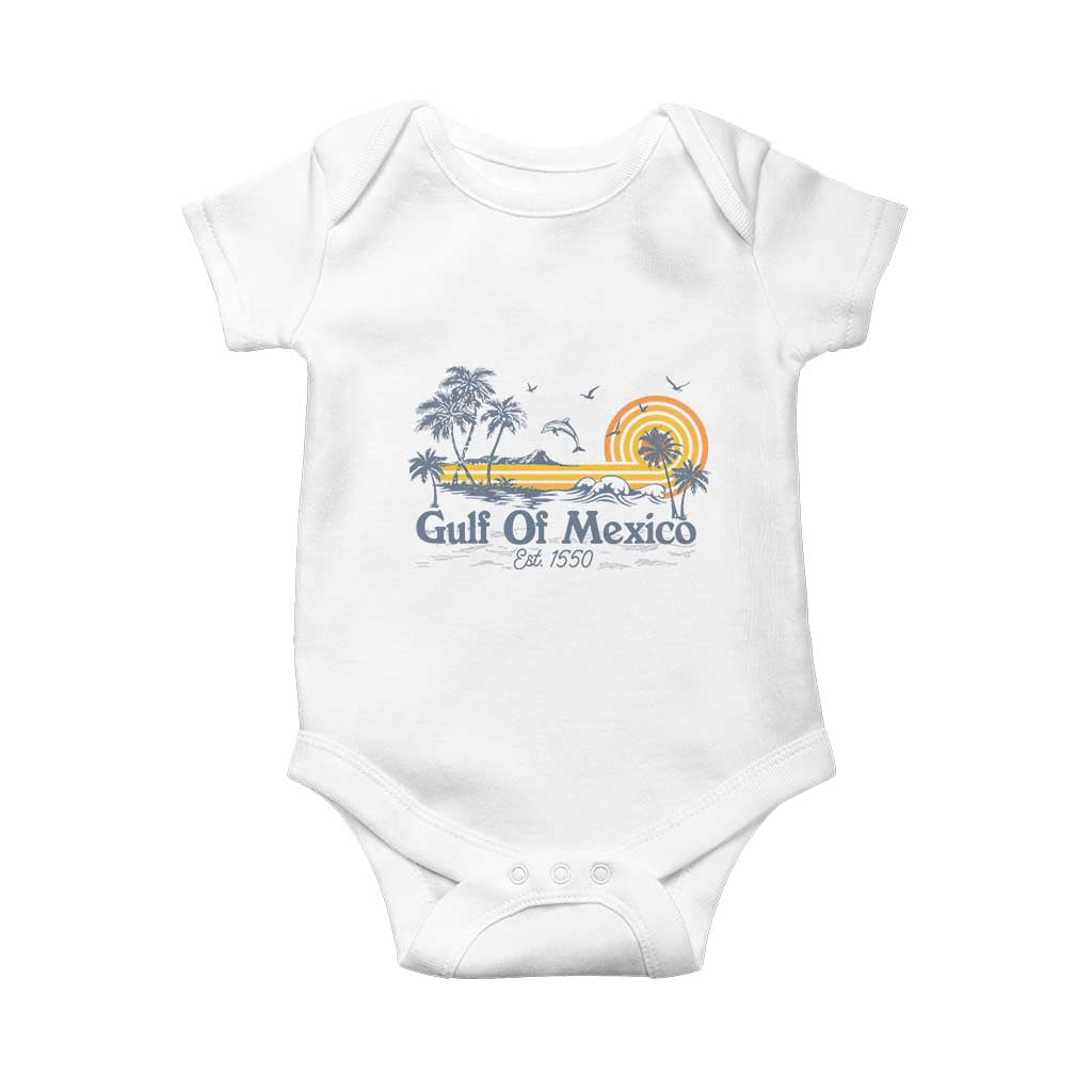 Vintage Gulf of Mexico Est 1550 Baby Onesie Golfo De Mexico