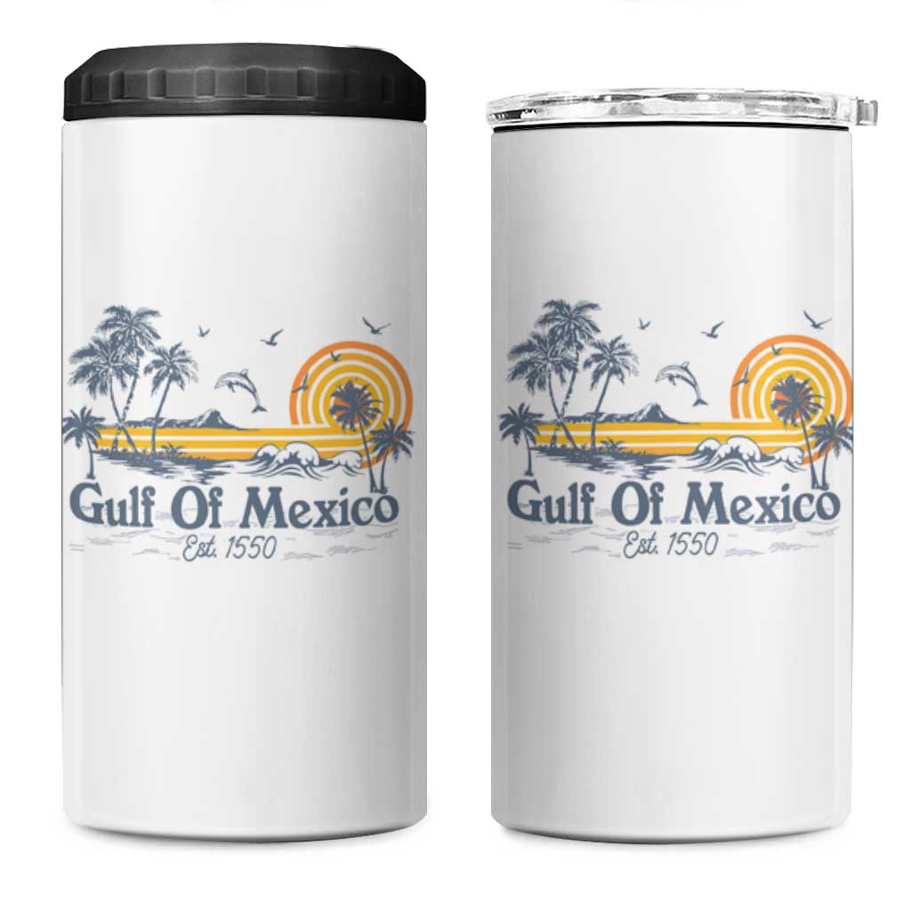 Vintage Gulf of Mexico Est 1550 4 in 1 Can Cooler Tumbler Golfo De Mexico