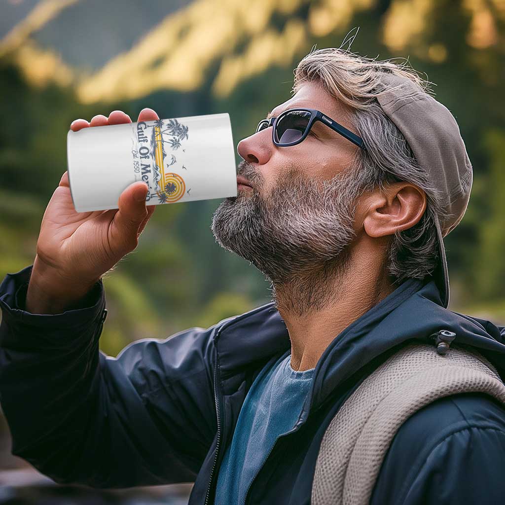 Vintage Gulf of Mexico Est 1550 4 in 1 Can Cooler Tumbler Golfo De Mexico