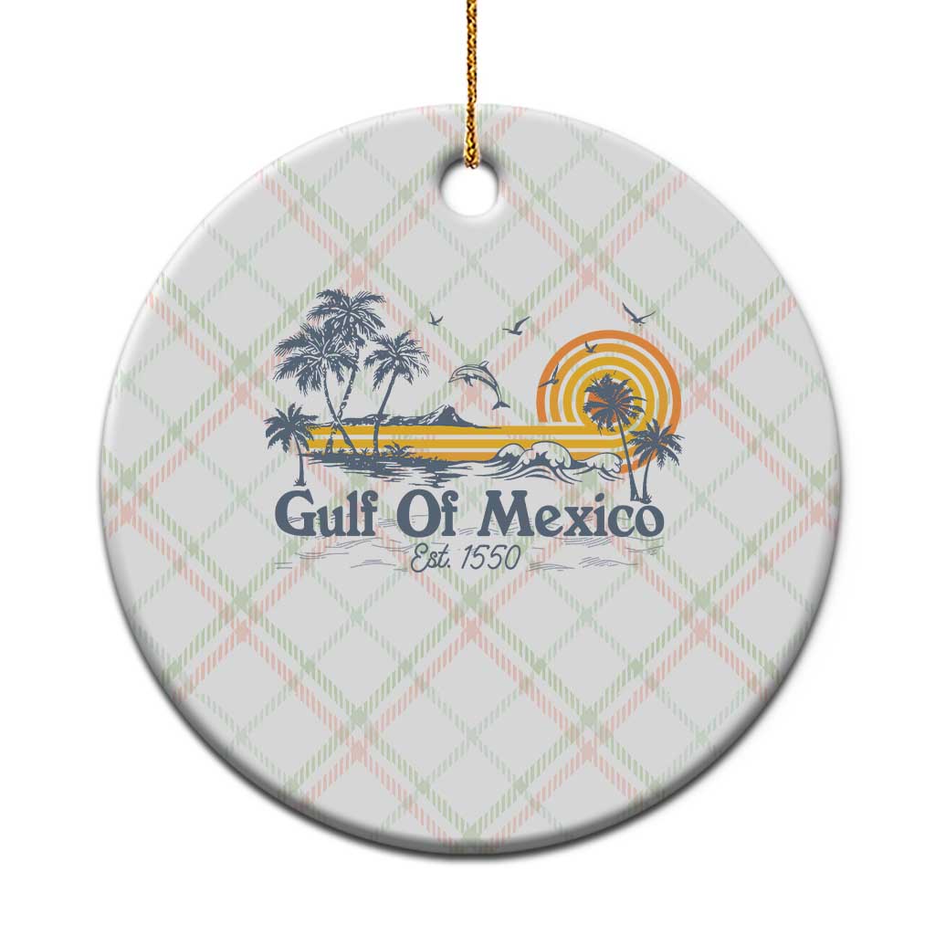Vintage Gulf of Mexico Est 1550 Ceramic Ornament Golfo De Mexico - Wonder Print Shop
