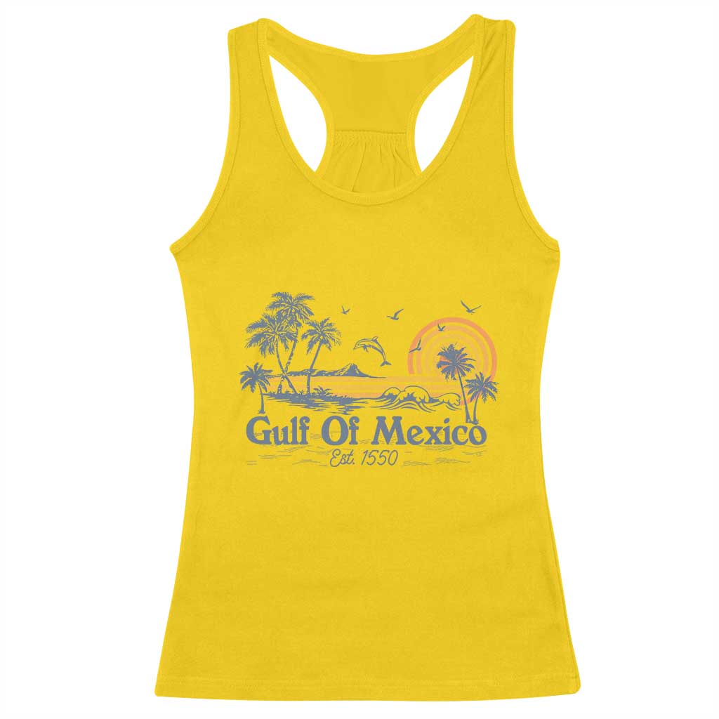 Vintage Gulf of Mexico Est 1550 Racerback Tank Top Golfo De Mexico
