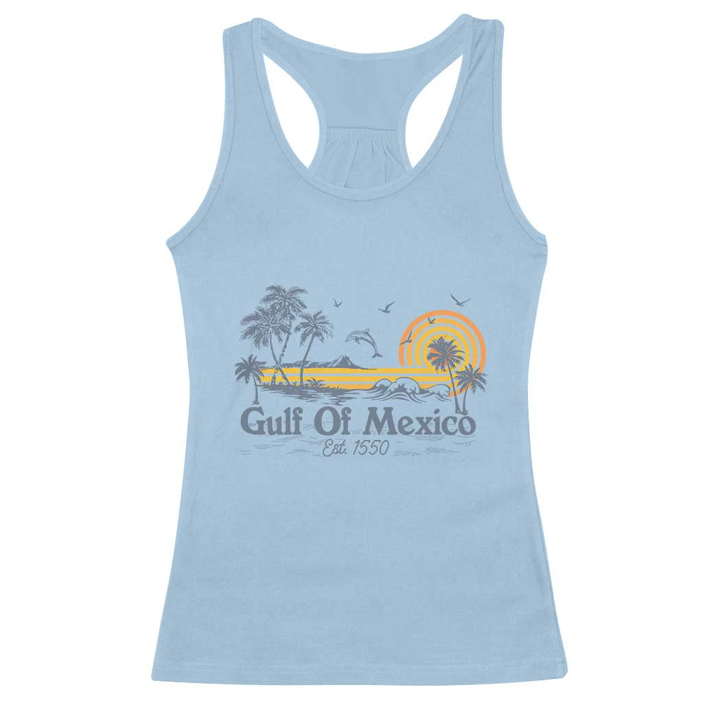 Vintage Gulf of Mexico Est 1550 Racerback Tank Top Golfo De Mexico
